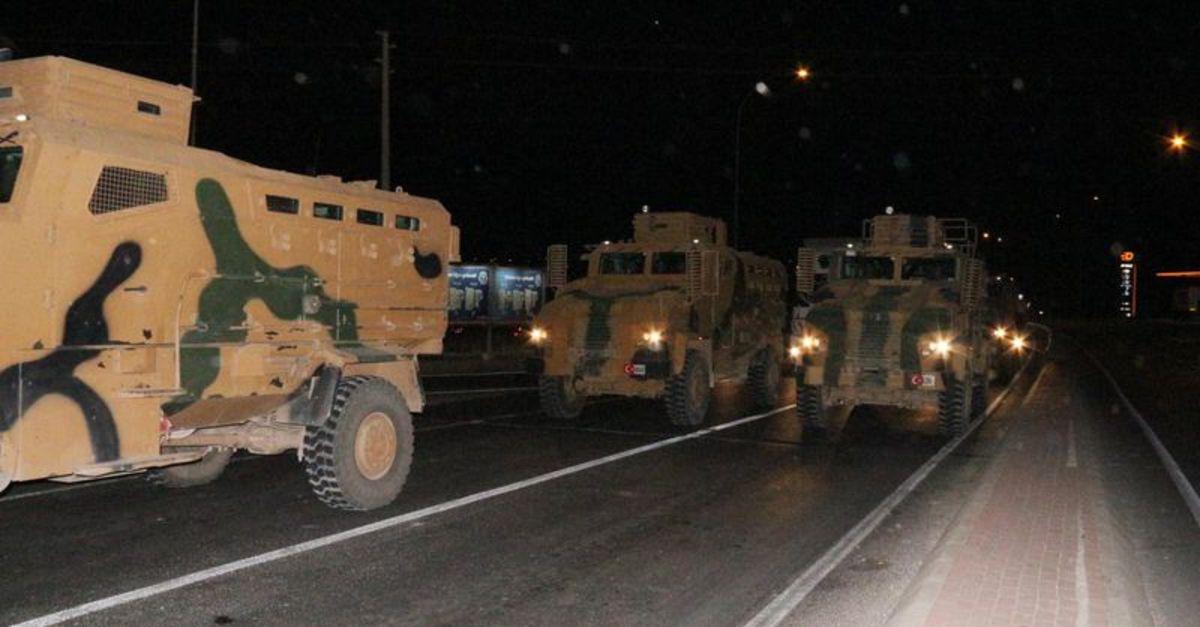 الجيش التركي يرسل تعزيزات عسكرية إلى حدوده المقابلة لعين العرب
