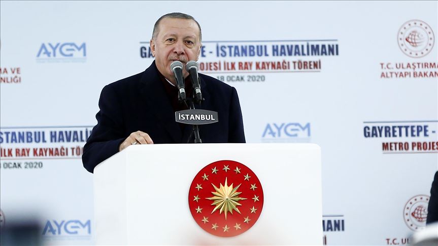 أردوغان: مترو مطار إسطنبول سيكون الأسرع في تركيا