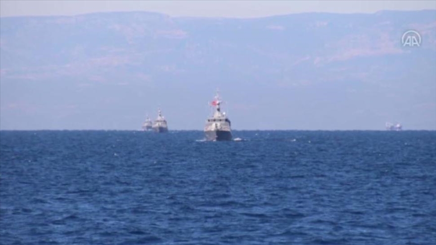 تدريبات بحرية للقوات التركية في مياه المتوسط