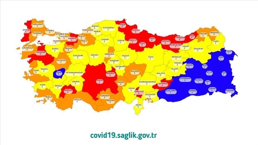 4 فئات لكورونا في تركيا.. وزير الصحة يوضح تفاصيل خريطة التصنيف