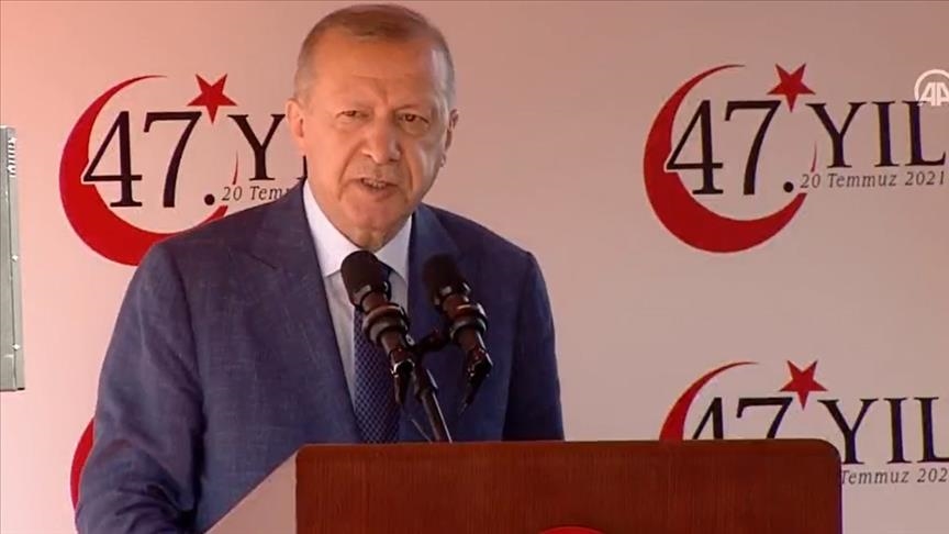 أردوغان يشارك باحتفال جمهورية قبرص التركية بعيد السلام والحرية