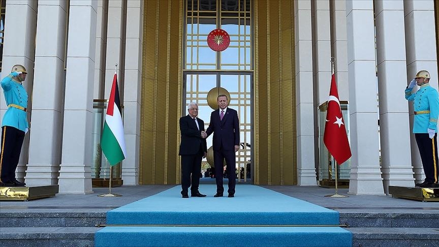 بدء لقاء الرئيس أردوغان ونظيره الفلسطيني