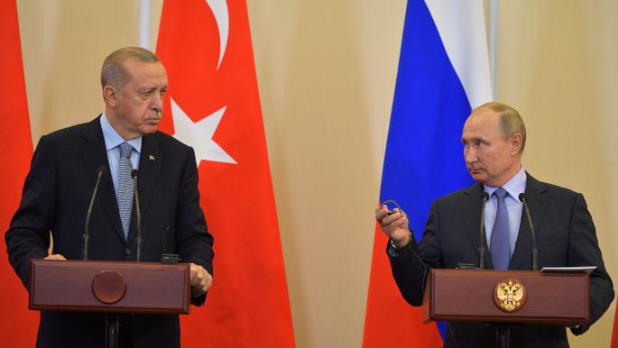 مسؤولان تركيان: أردوغان يلتقي مع بوتين في سوتشي لبحث الوضع في سوريا