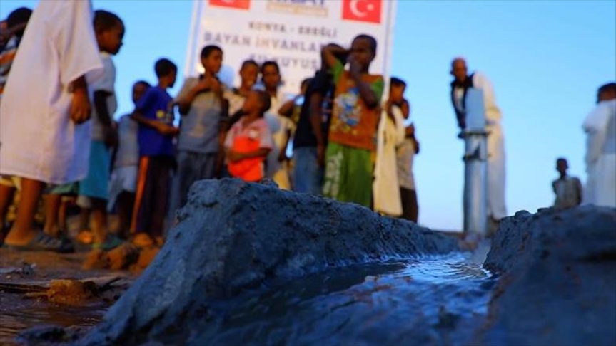 الهلال الأحمر التركي يحفر 5 آبار مياه في سنار السودانية