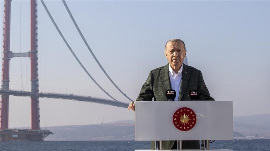 أردوغان: جسر “جناق قلعة” يختصر عبور المضيق إلى 6 دقائق