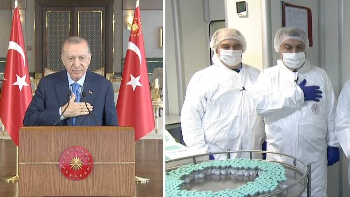 الرئيس التركي: نشارك البشرية جمعاء لقاح “توركوفاك” المضاد لكورونا