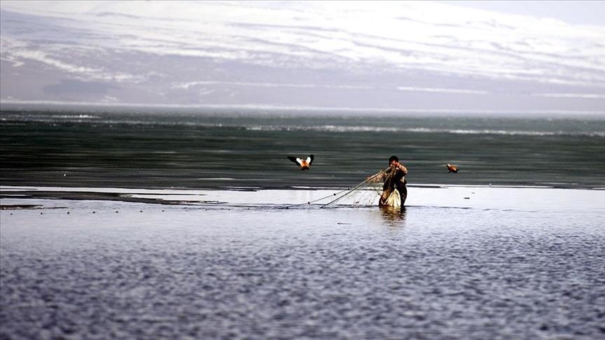 تركيا.. الصيادون يعاودون عملهم بالطرق التقليدية في بحيرة تشيلدر
